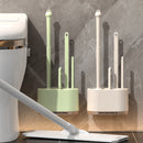 Kit 4 em 1 Escova Sanitária com Suporte de Parede – Escovas de Limpeza para Banheiro